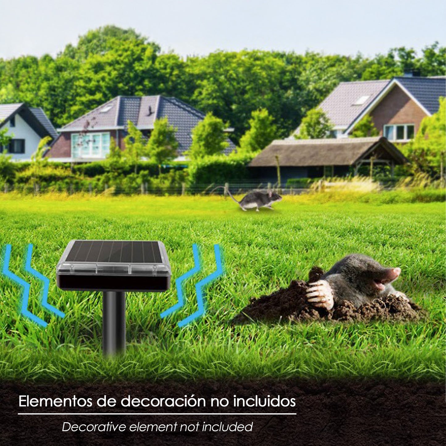 Ahuyentador Ultrasonidos Topos/Ratones 3 Piezas