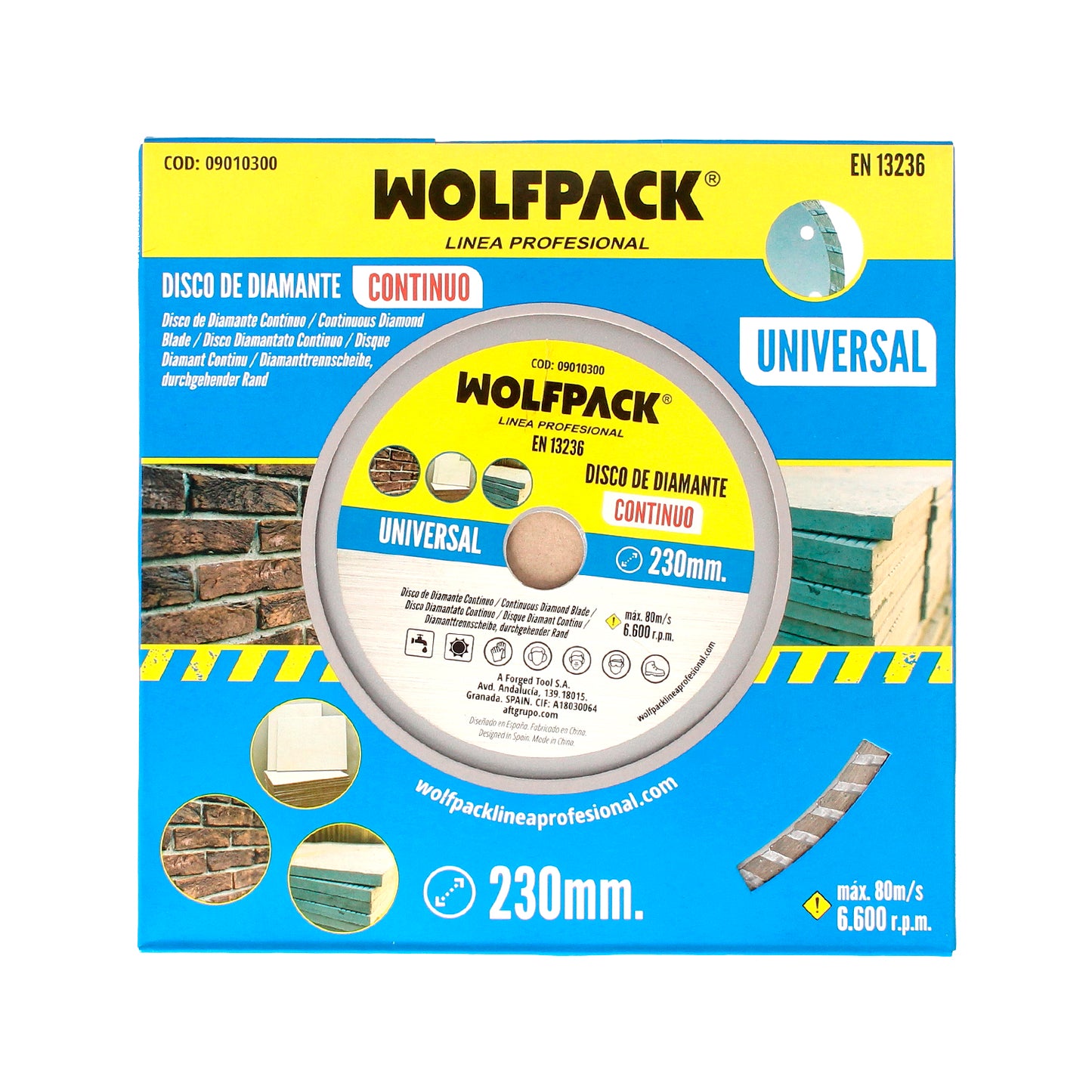 Disco de diamante 230 mm. Trabalho Geral Contínuo