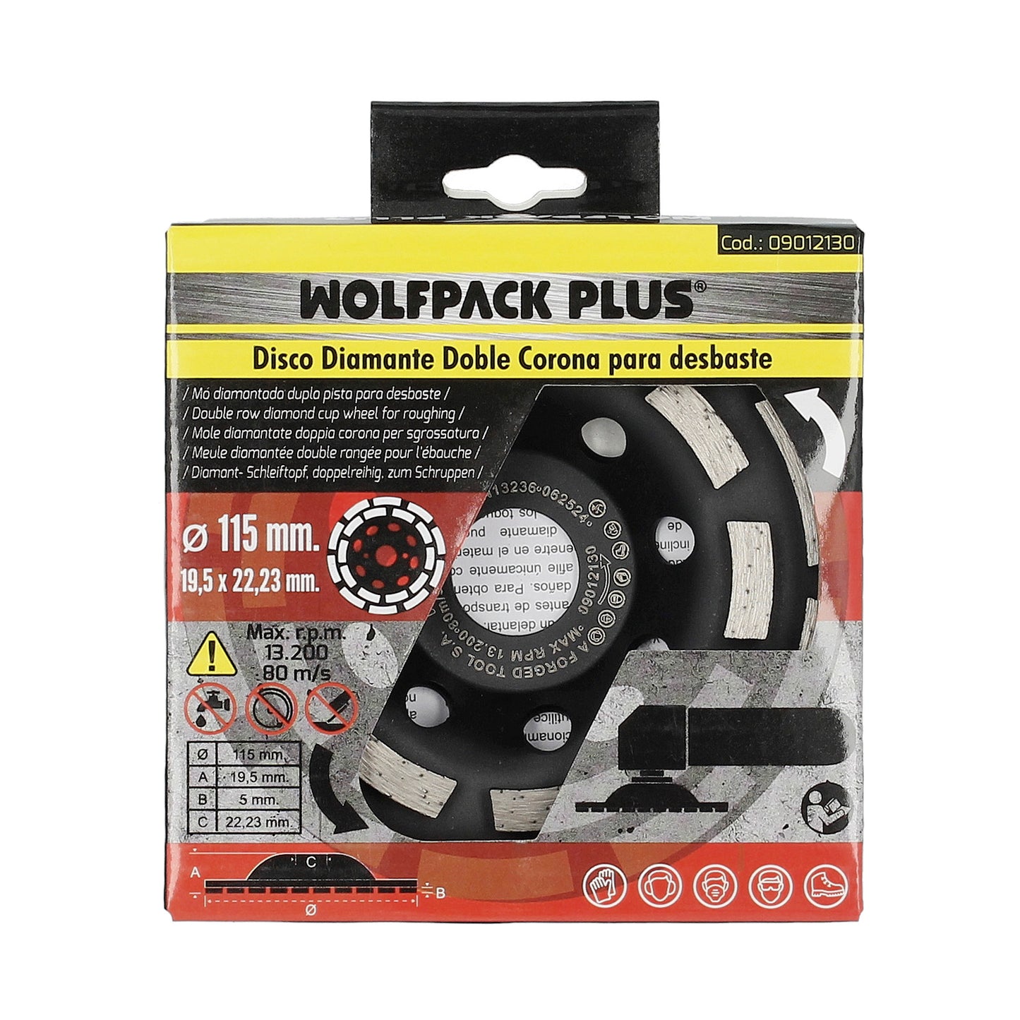 Disco Diamante Desbaste Ø 115 mm. Doble Corona Segmentado