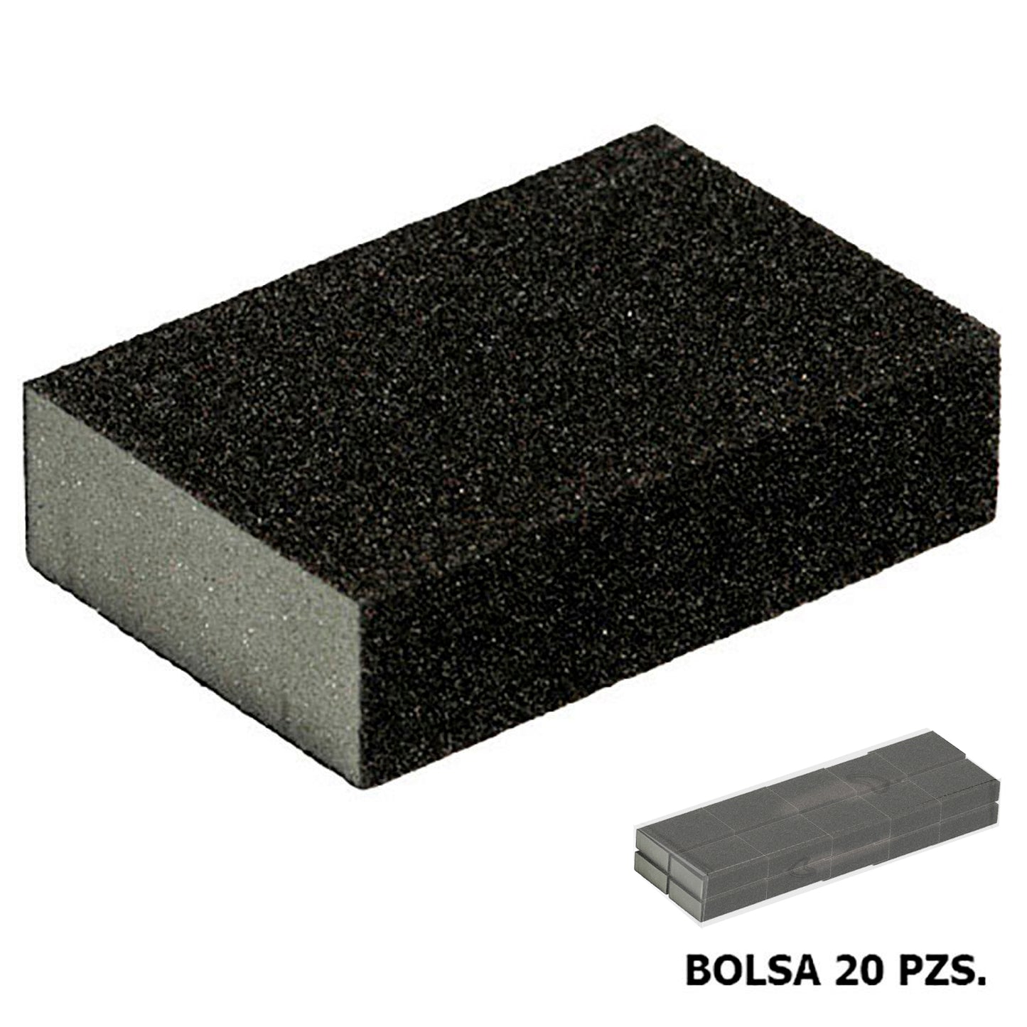 Bloco de lixa de grão médio (saco com 20 peças)
