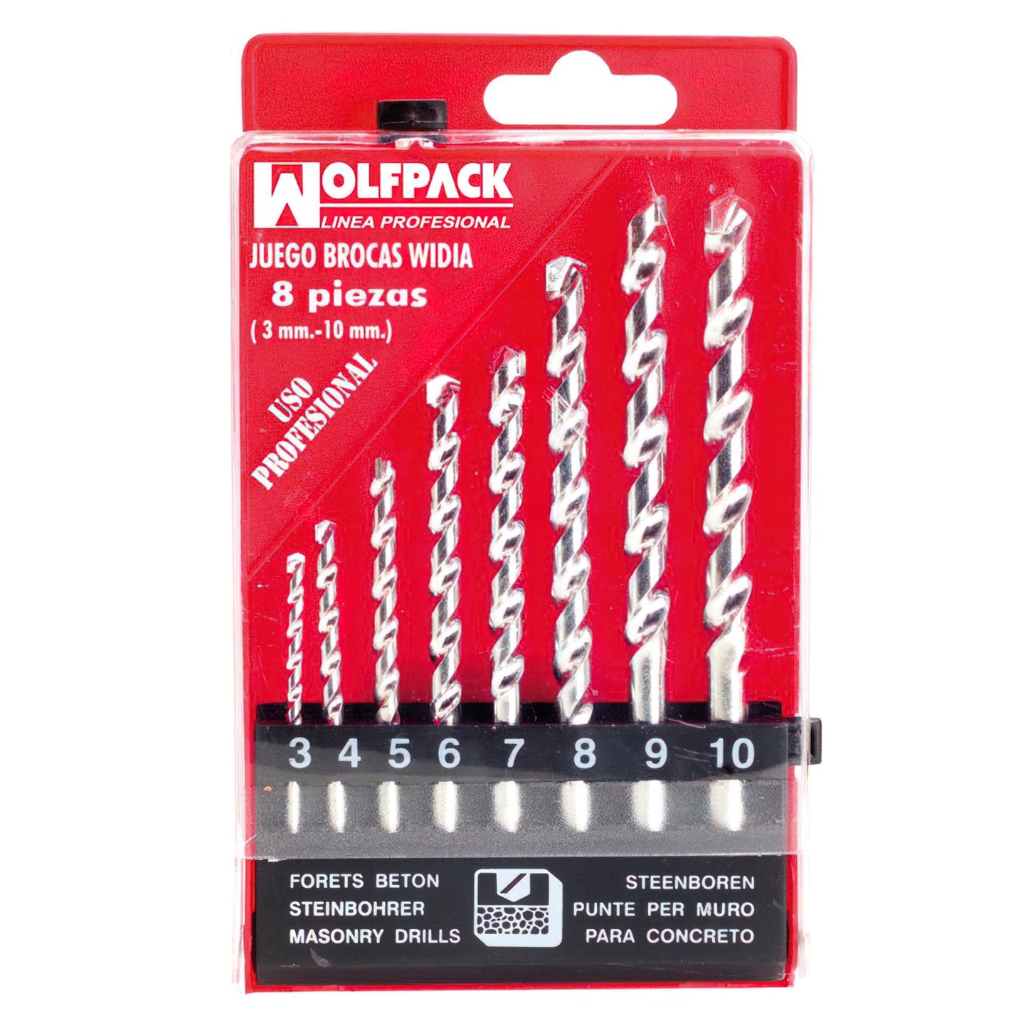 Estuche Brocas Widia Profesional Wolfpack 8 Piezas