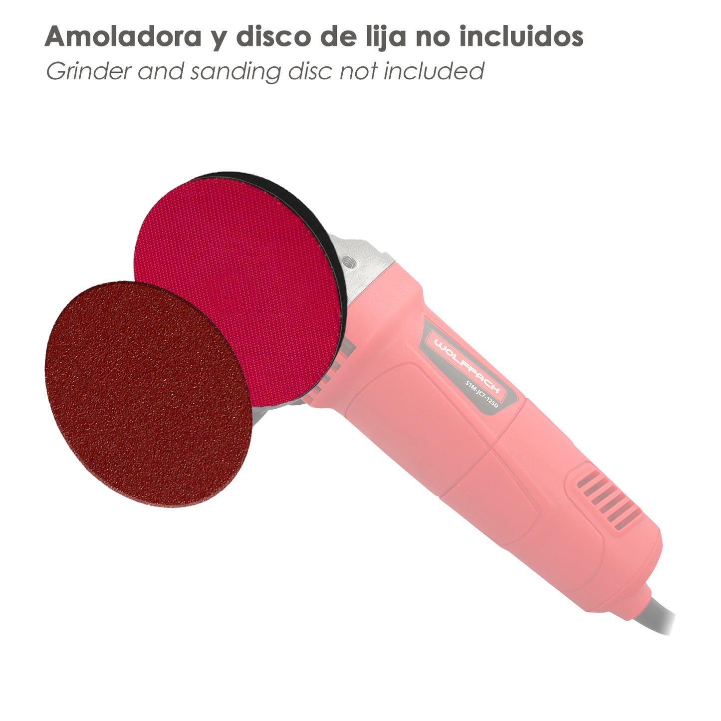 Placa de velcro Ø 125 mm. para moedor