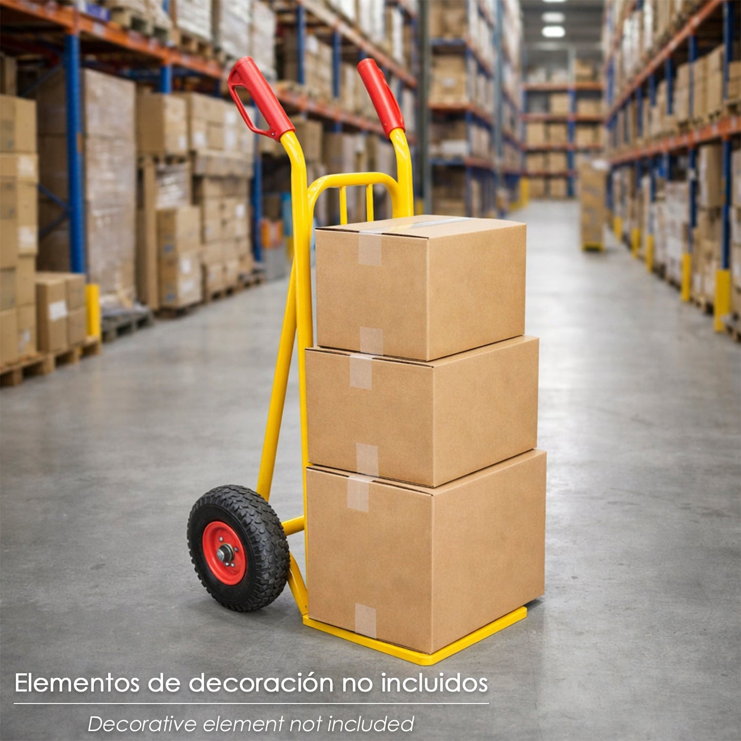 Carretilla Almacen / Sacos Ruedas Neumaticas Llantas Plastico
