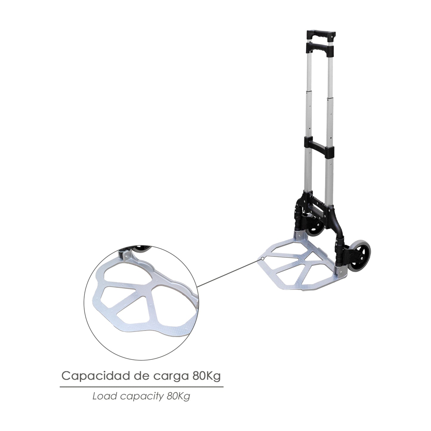 Carretilla Plegable Aluminio Portatil 60 kg.