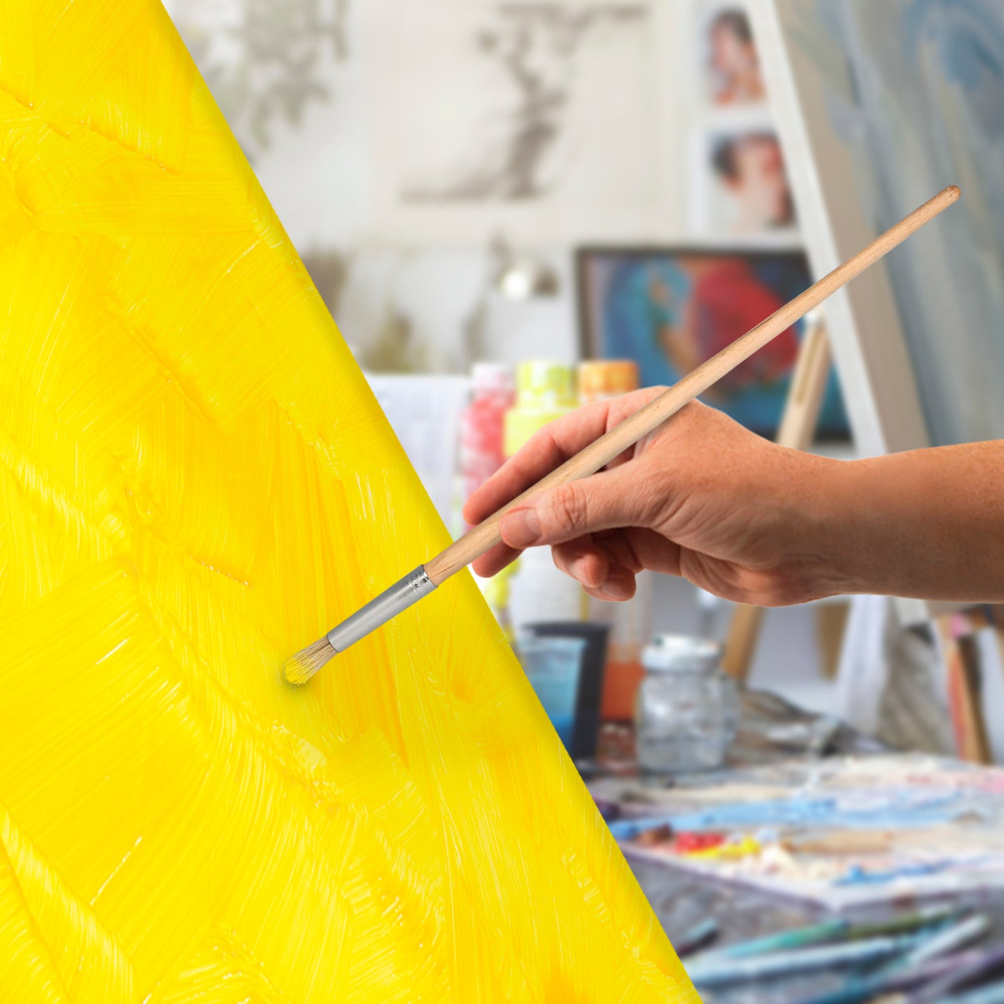 Pincel Brico Redondo de Cerdas Brancas Nº 9