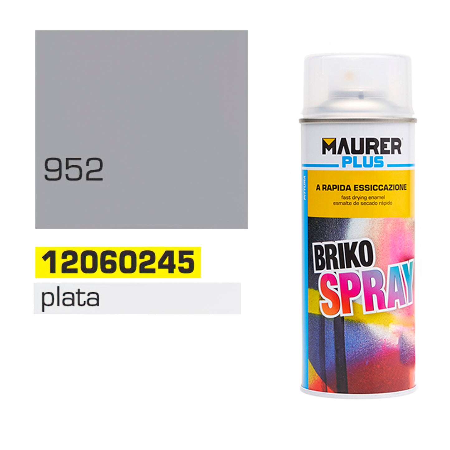 Tinta Spray Prata 400 ml.