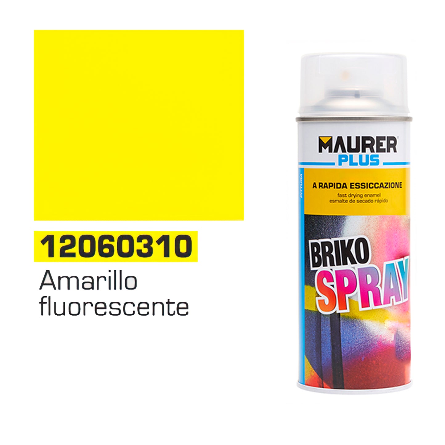 Tinta Amarelo Fluorescente Spray 400 ml.