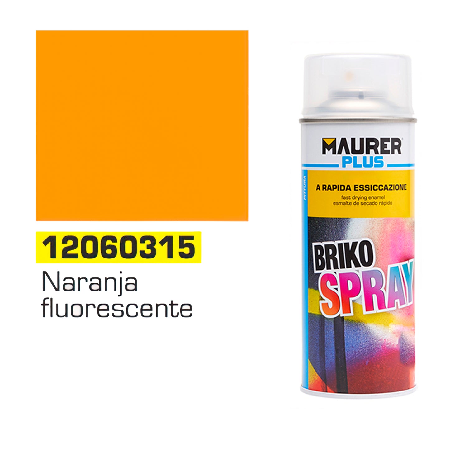 Tinta Spray Laranja Fluorescente 400 ml.