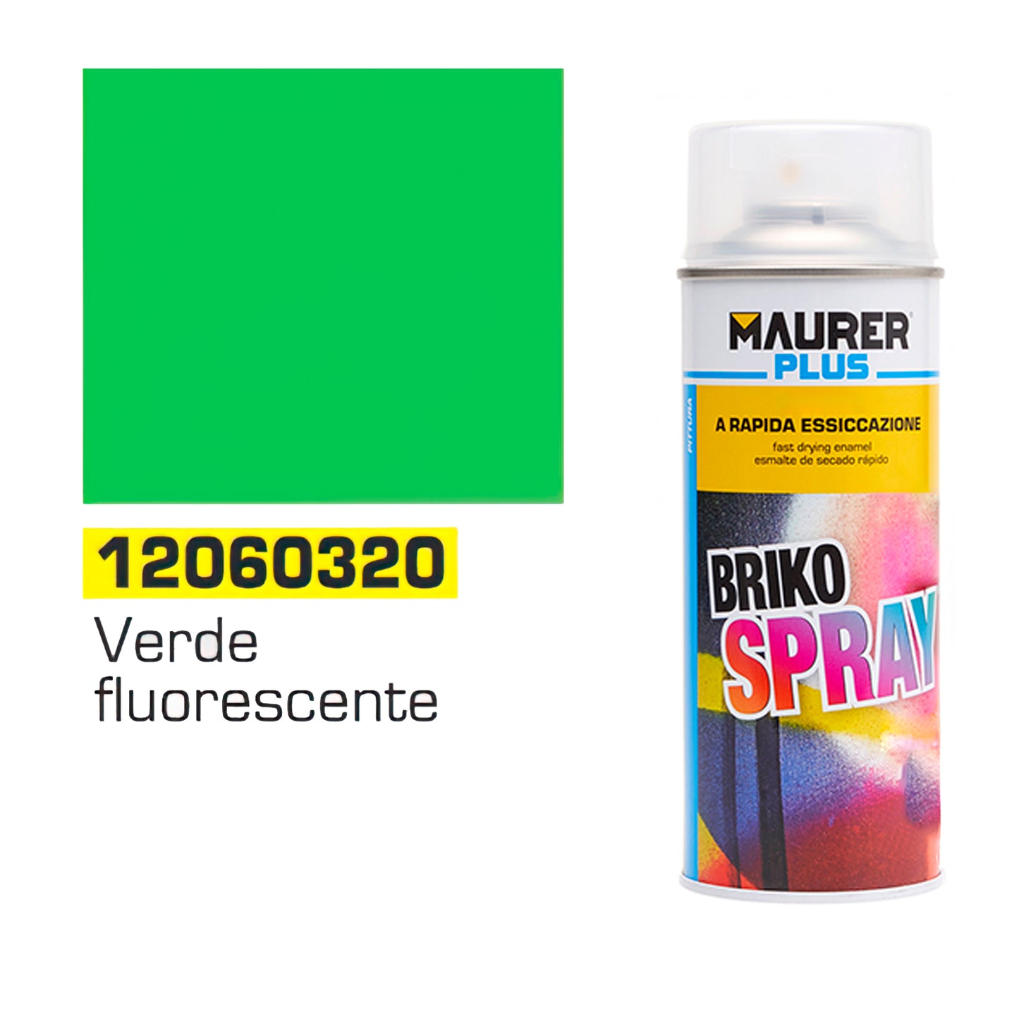 Spray de Tinta Verde Fluorescente 400 ml.