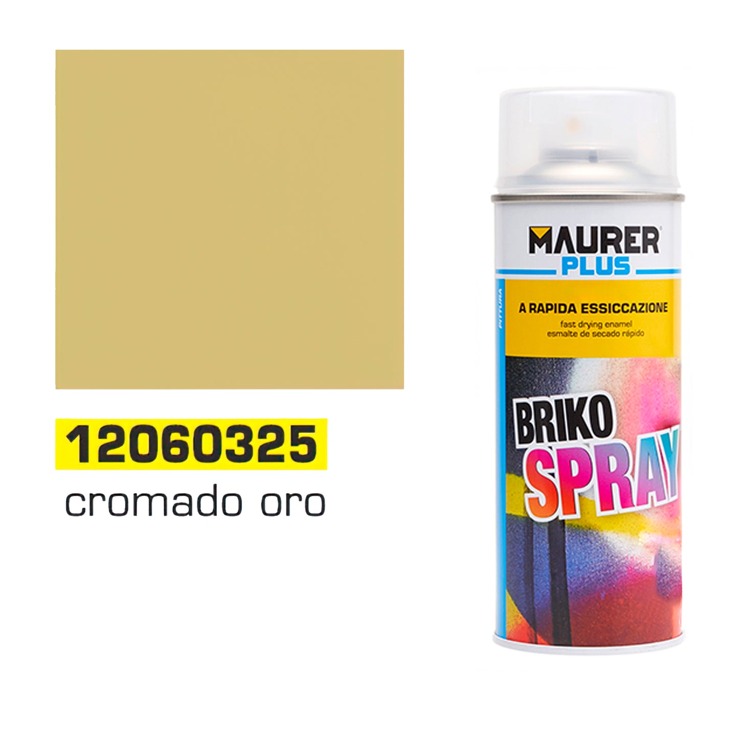 Spray Tinta Cromo Dourado 400 ml.