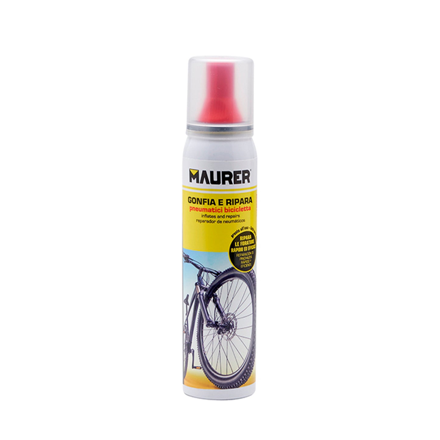 Spray reparador de inflador de roda de bicicleta 100 ml.