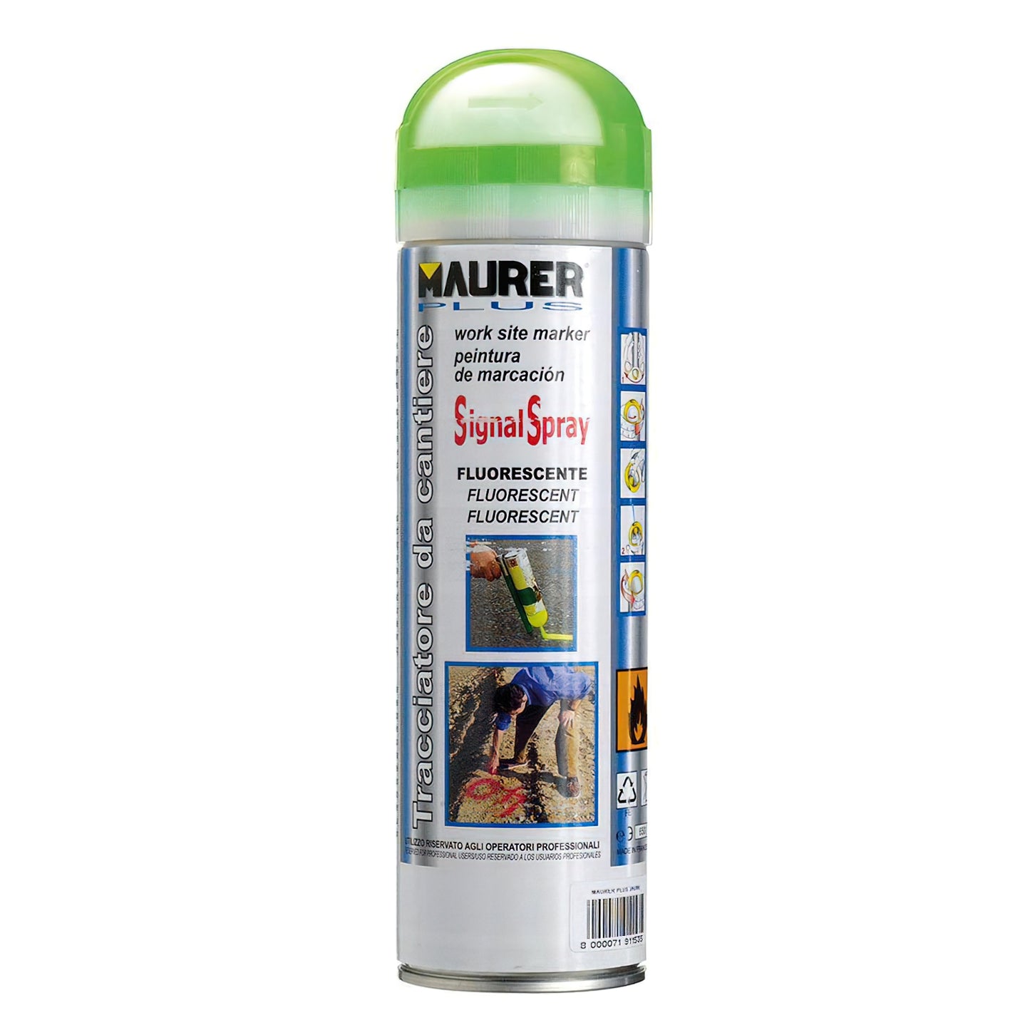 Tinta Spray Fluorescente Verde Traçador 500 ml.