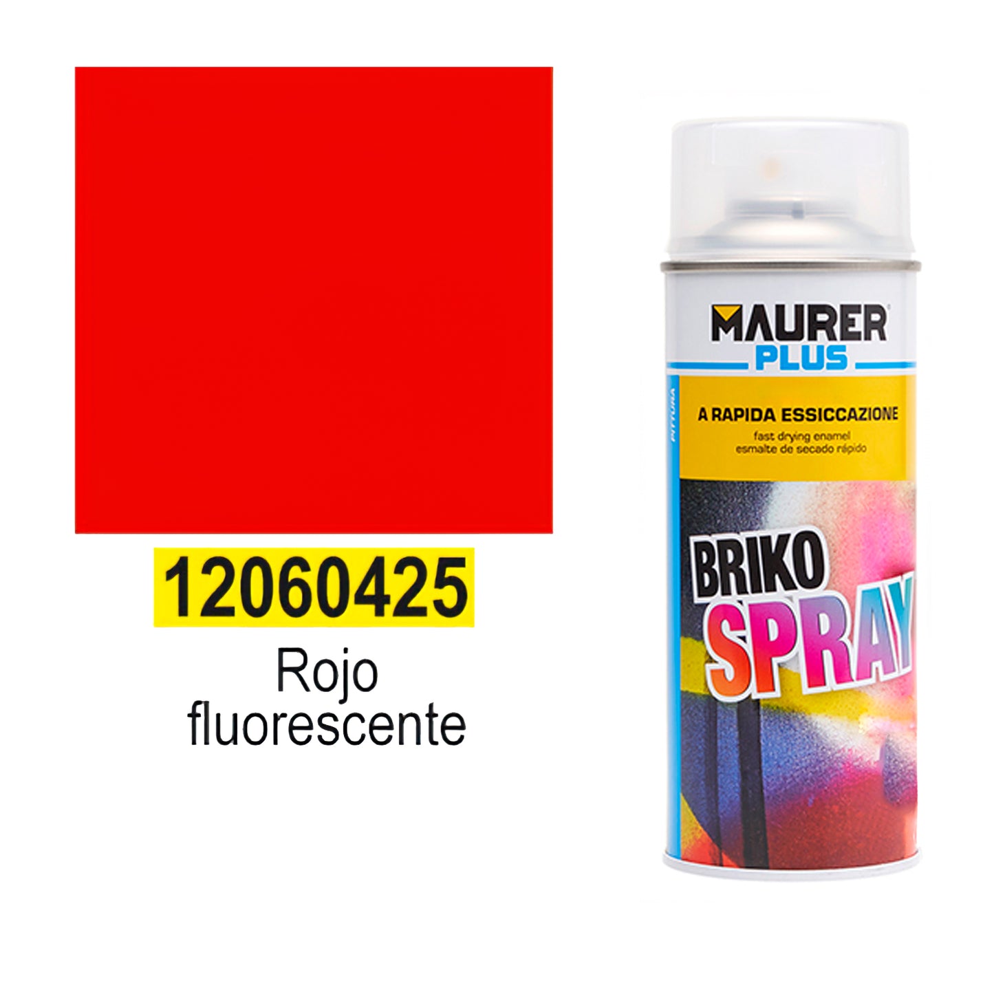 Tinta Spray Vermelha Fluorescente 400 ml.