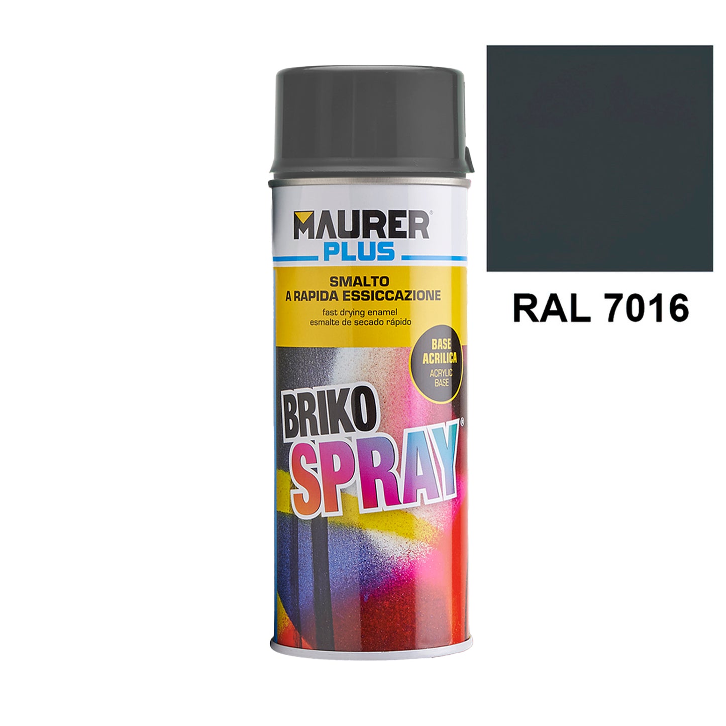 Spray de tinta cinza antracite 400 ml.