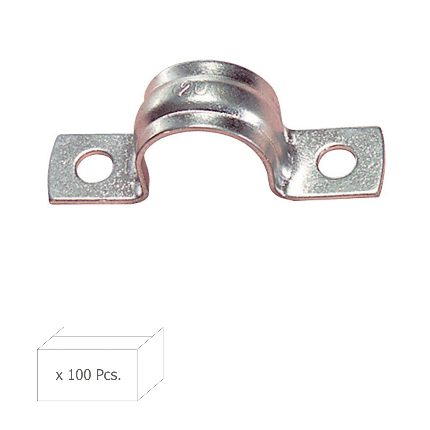 Grampo de metal 2 pernas 37 mm. Wolfpack Caixa 100 unidades