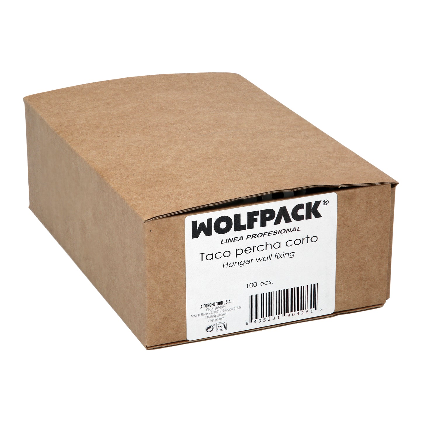 Taco Wolfpack Percha Nº1 (Corto) 8-9 mm. (Caja de 100 piezas)