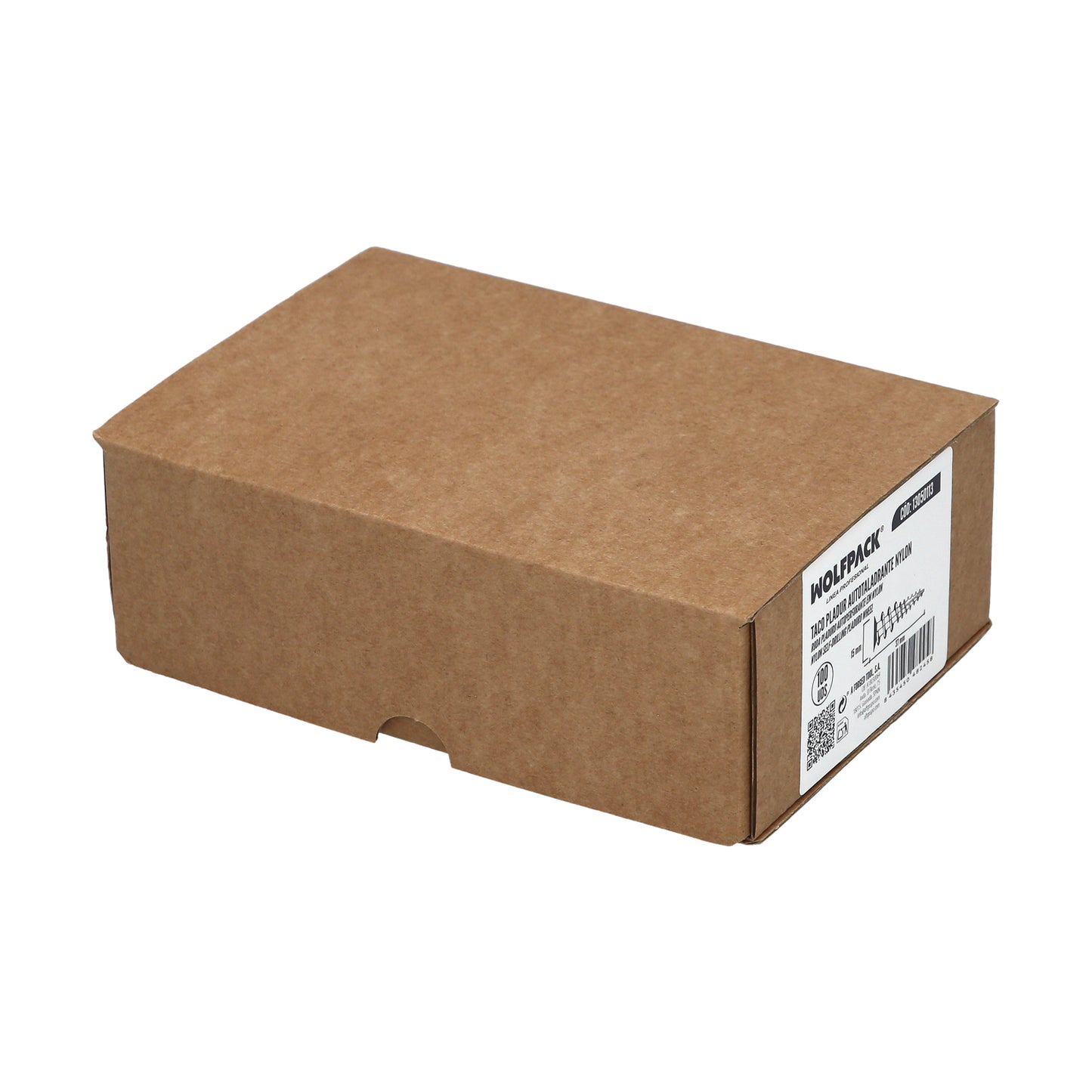 Taco Nylon Pladur Autotaladrante 15×37 Mm. 100 Unidades.