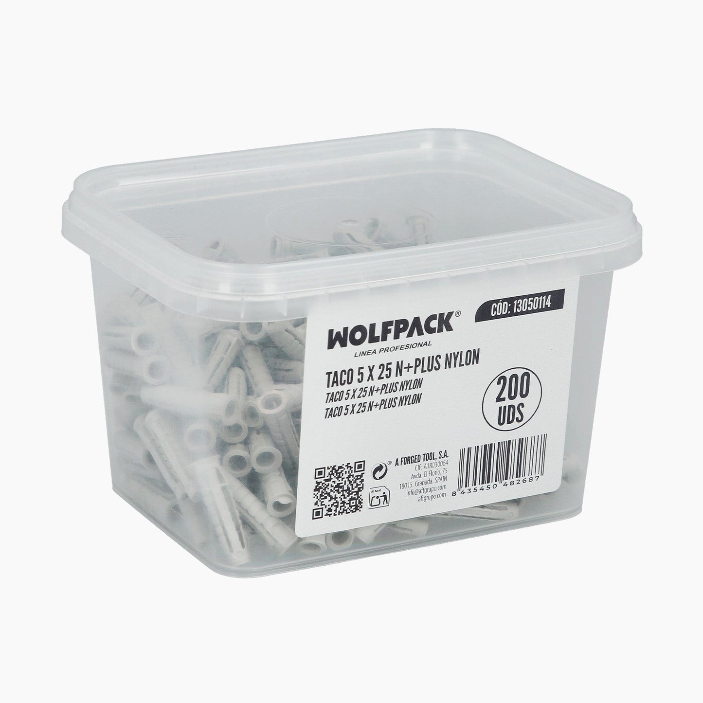 Taco 5 x 25 N+plus Nylon Caja 200 Uds.