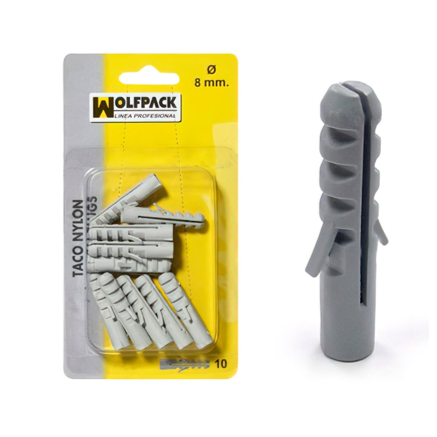 Taco Nylon 4 mm. (50 Piezas)