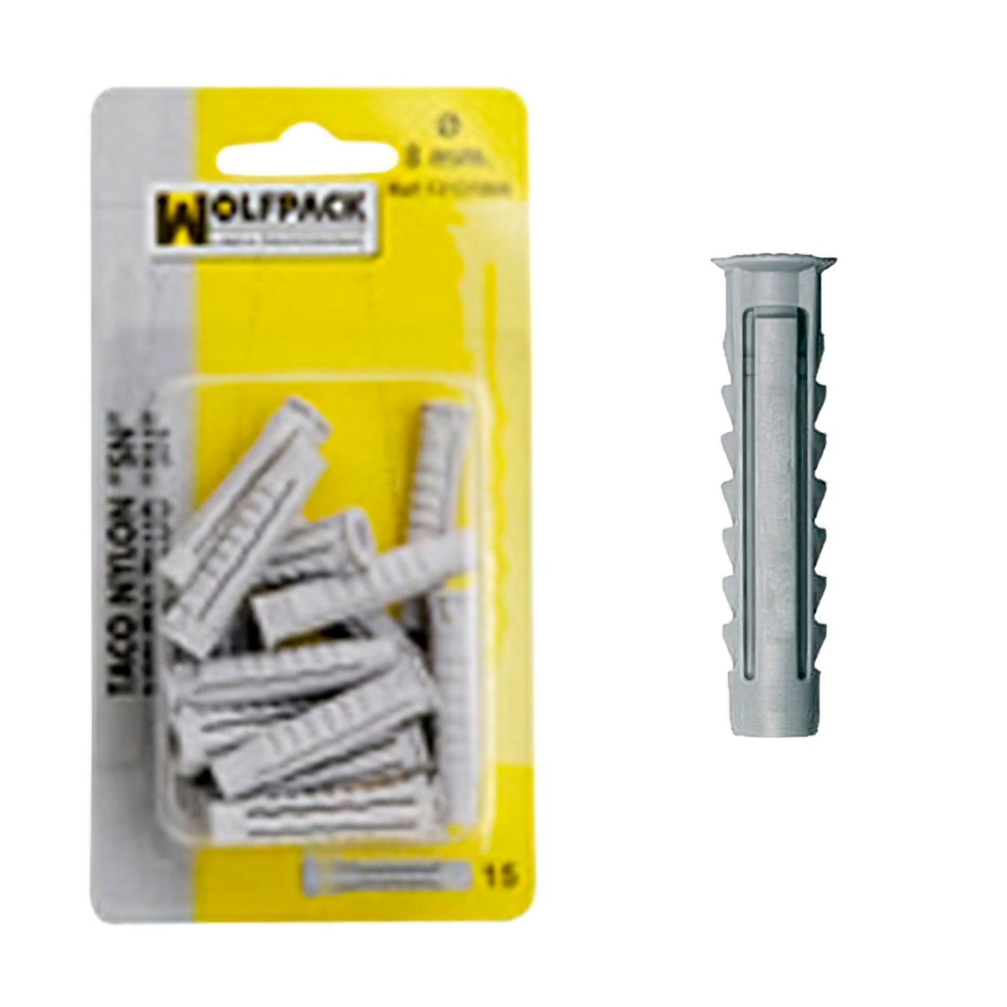 Plugue de nylon SN 8 mm. (15 peças)