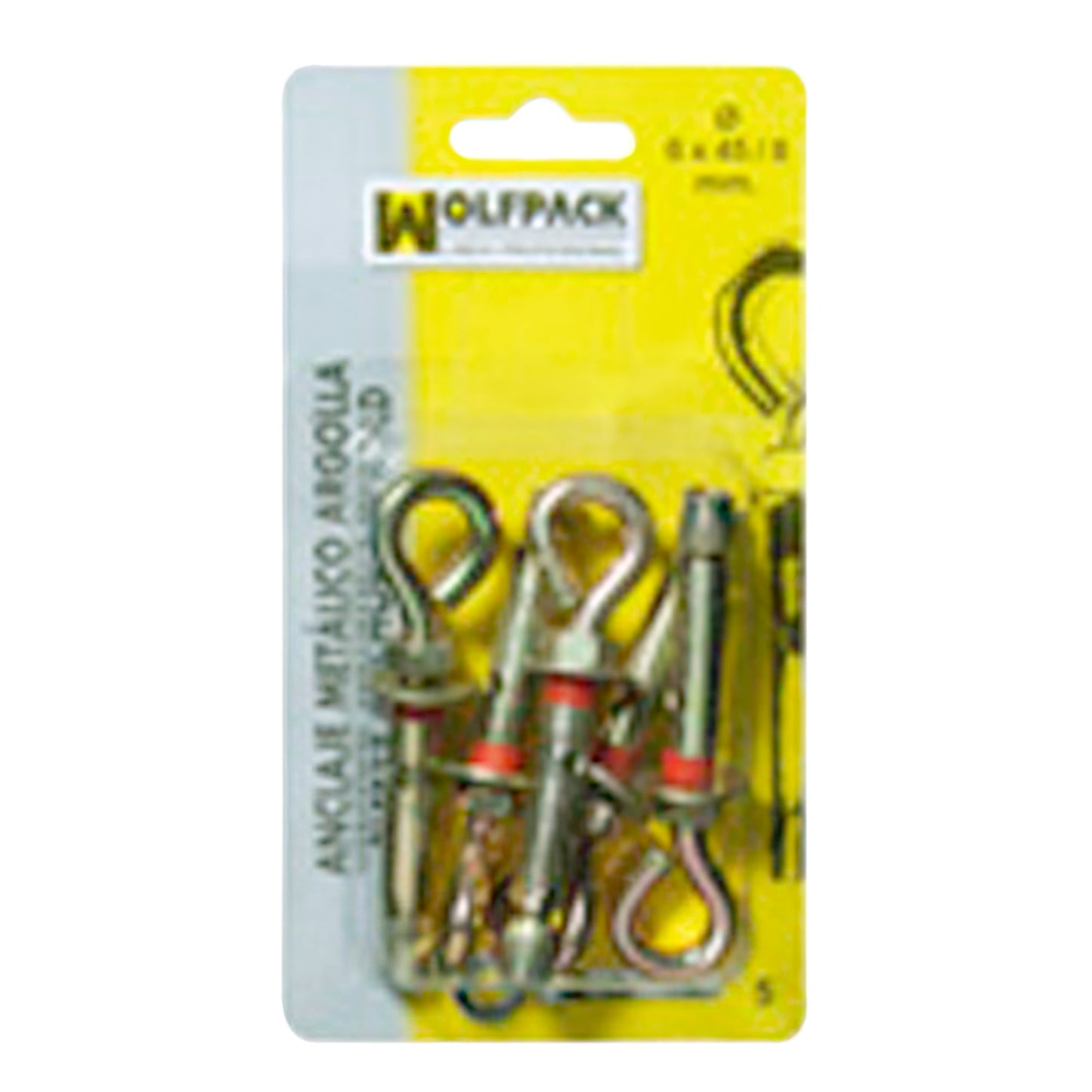 Anclaje Metálico Argolla 8x 60/10 mm. (3 Piezas)