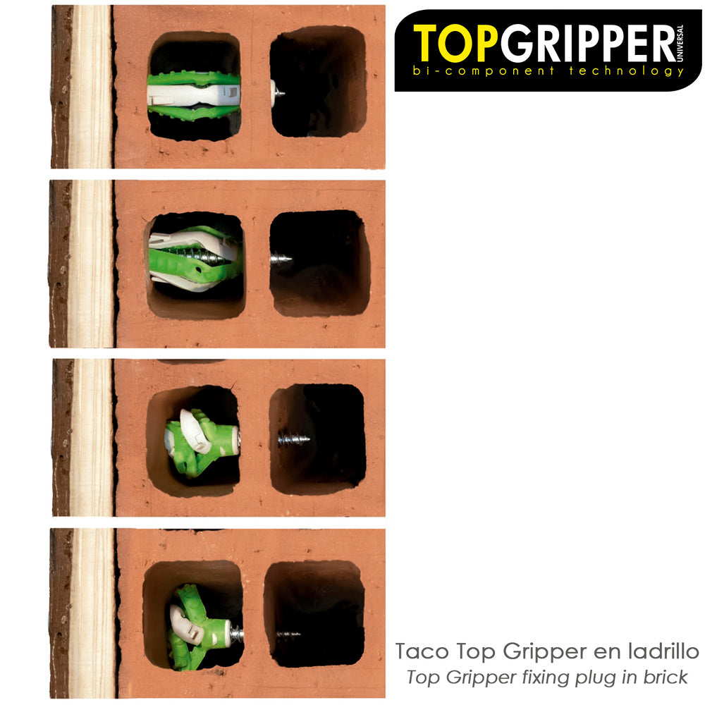 Bujão Topgripper bimatéria Ø 5 mm. (Caixa 200 unidades) Bujão Ancoragem Universal, Bujão Concreto, Bujão Pladur, Bujão Tijolo