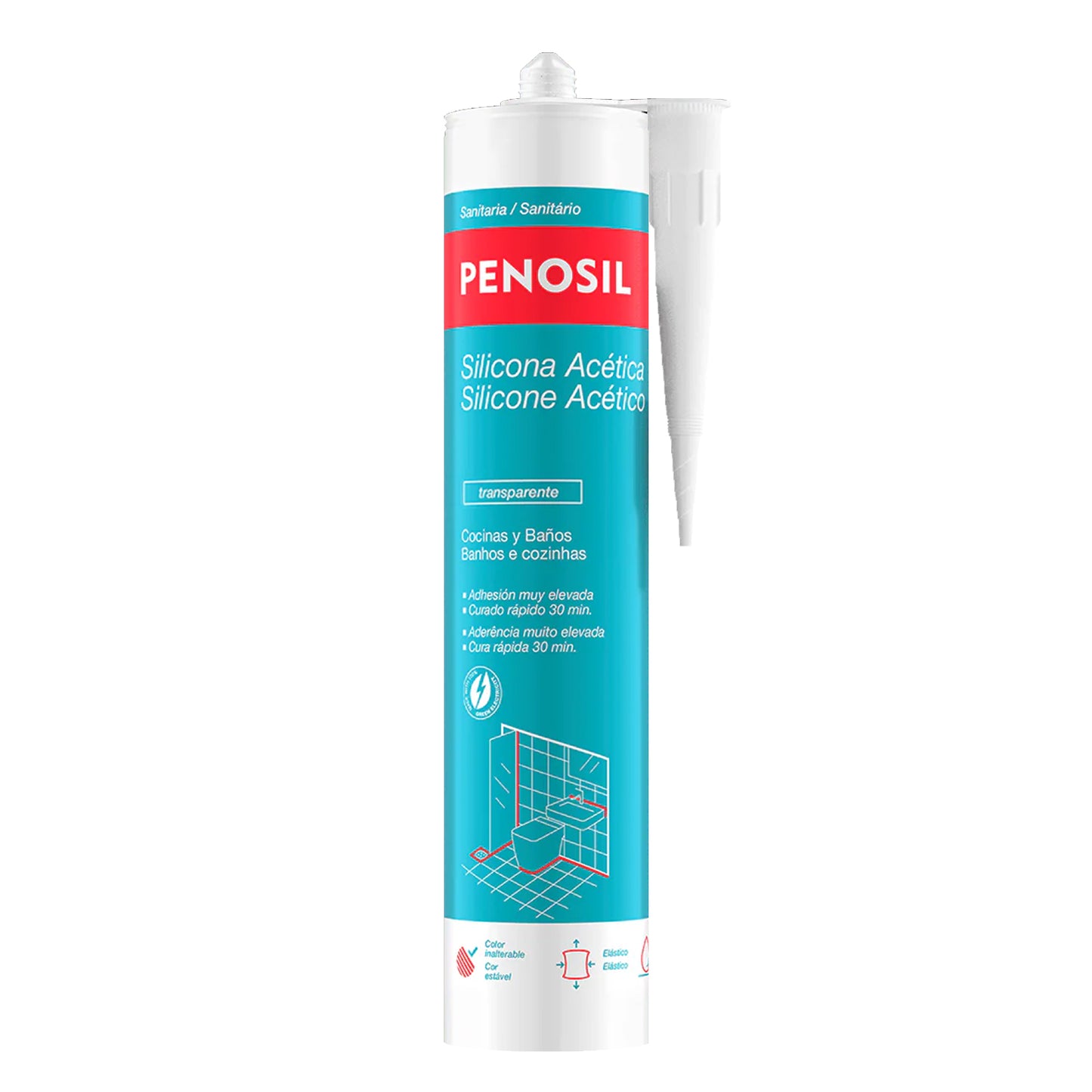 Silicona Acida Transparente Cocina y Baño 280 ml.