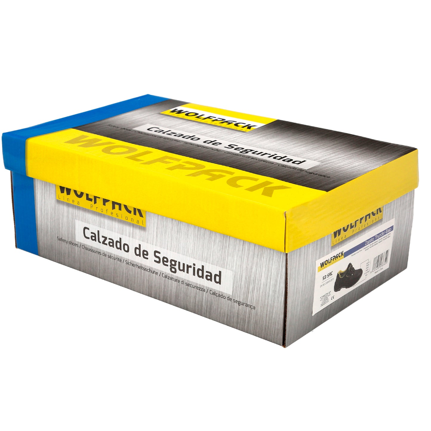 Zapatos Seguridad S3 Piel Negra Wolfpack Nº 42 Vestuario Laboral,calzado Seguridad, Botas Trabajo. (Par)