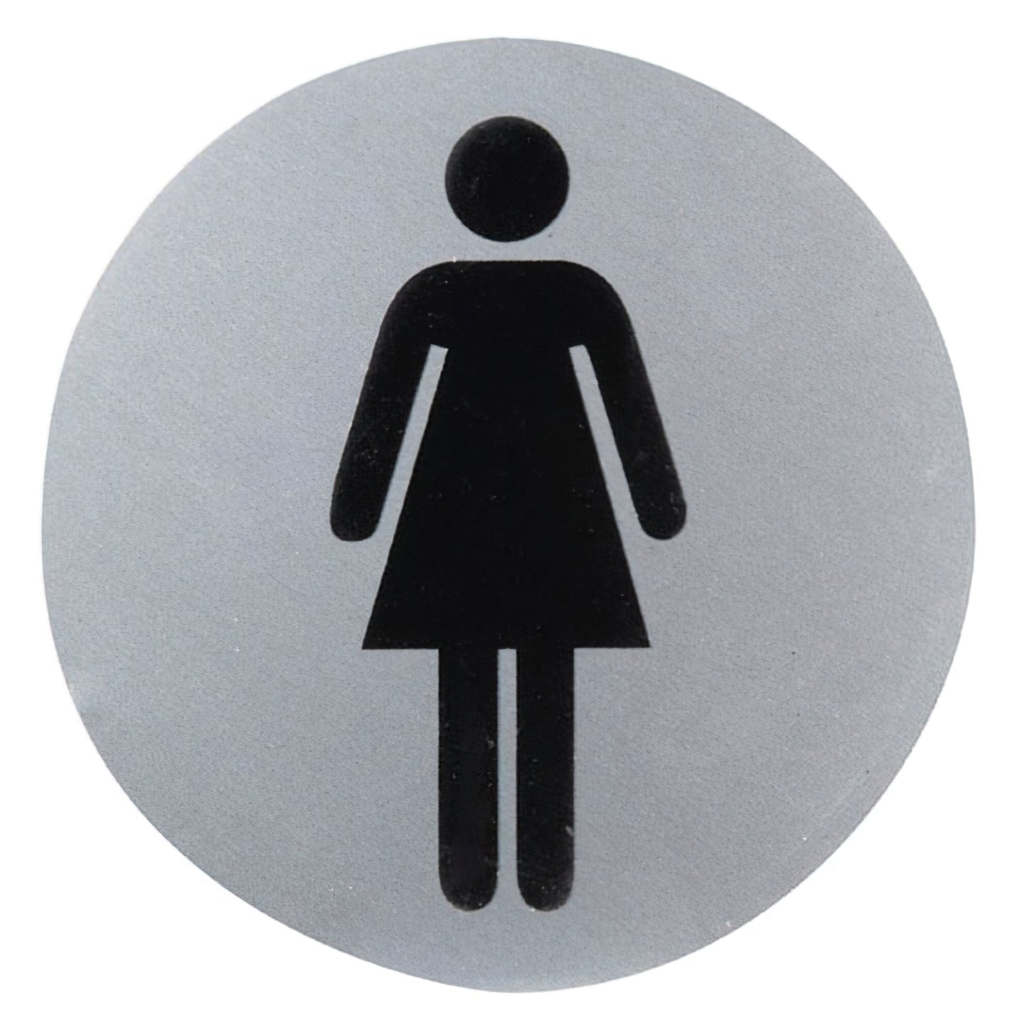 Placa de Alumínio Banheiro Feminino Ø12 cm.