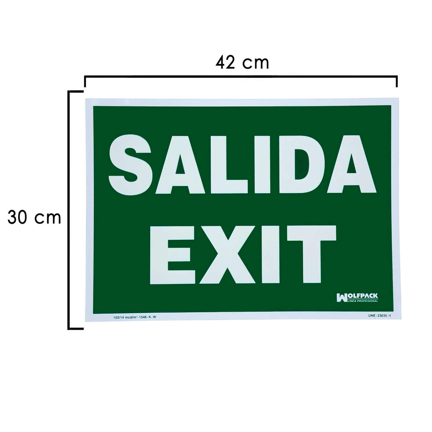 Poster / Sinal Fluorescente Saída Saída 30x42 cm.