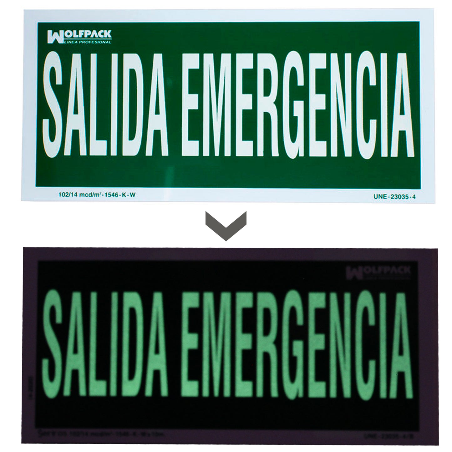 Poster Saída de Emergência 15x30 cm.
