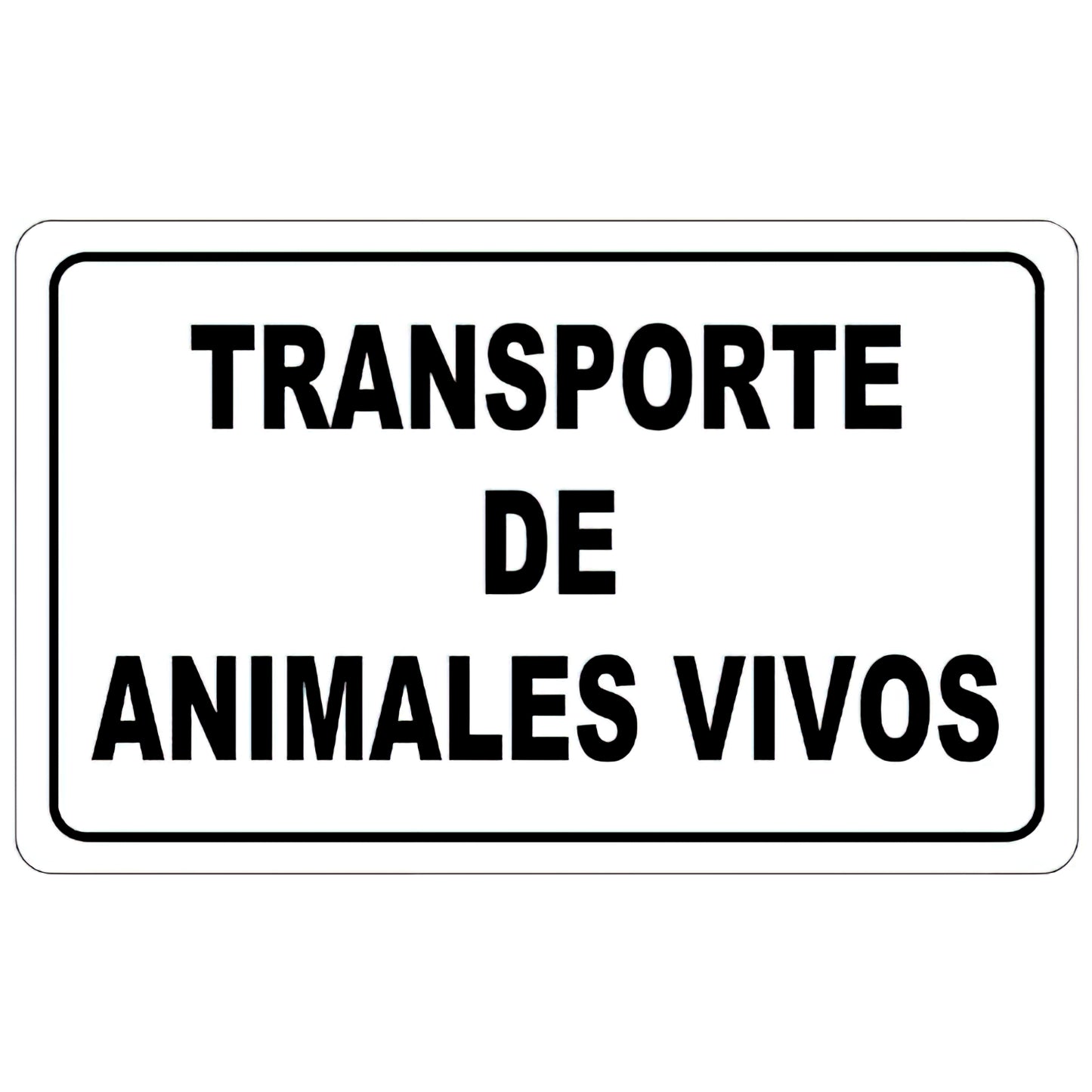Cartaz de Transporte de Animais Vivos 30x21 cm.