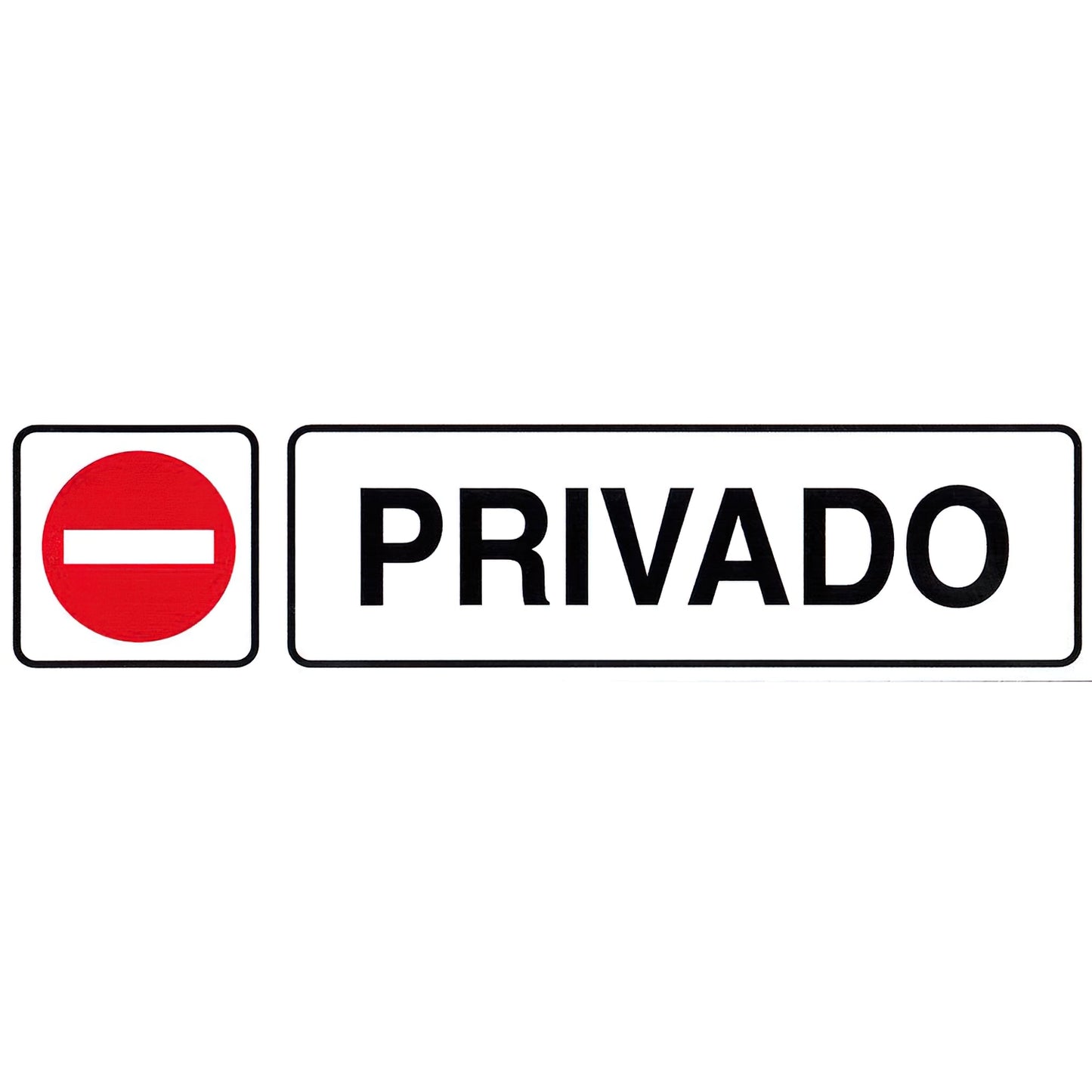 Etiqueta adesiva 250x63 mm. Privado