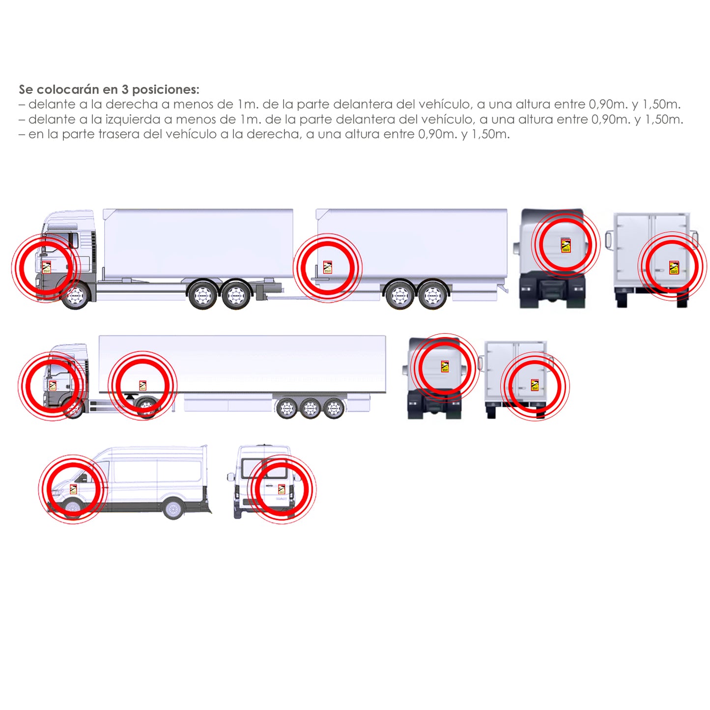 Rotulo / Pegatina Adhesivo Angulo Muerto Camion 25x17 cm. pegatina Angulo Muerto Francia Obligatoria