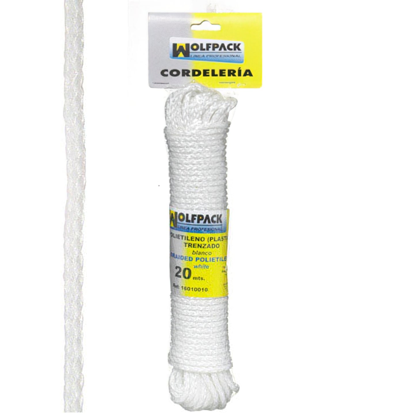 Corda Trançada Plástica Branca (Meada 20 m.)