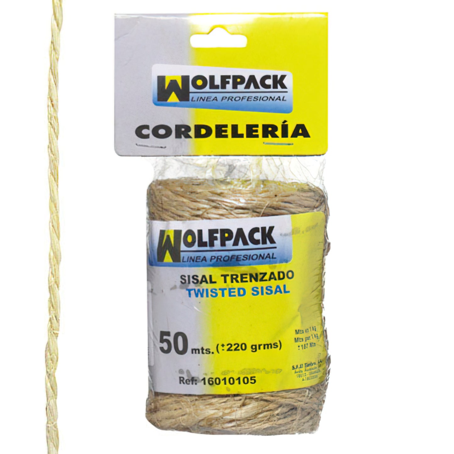 Corda Sisal Nº1 2 Cabos (Bobina 220 gr. / 50 m.)