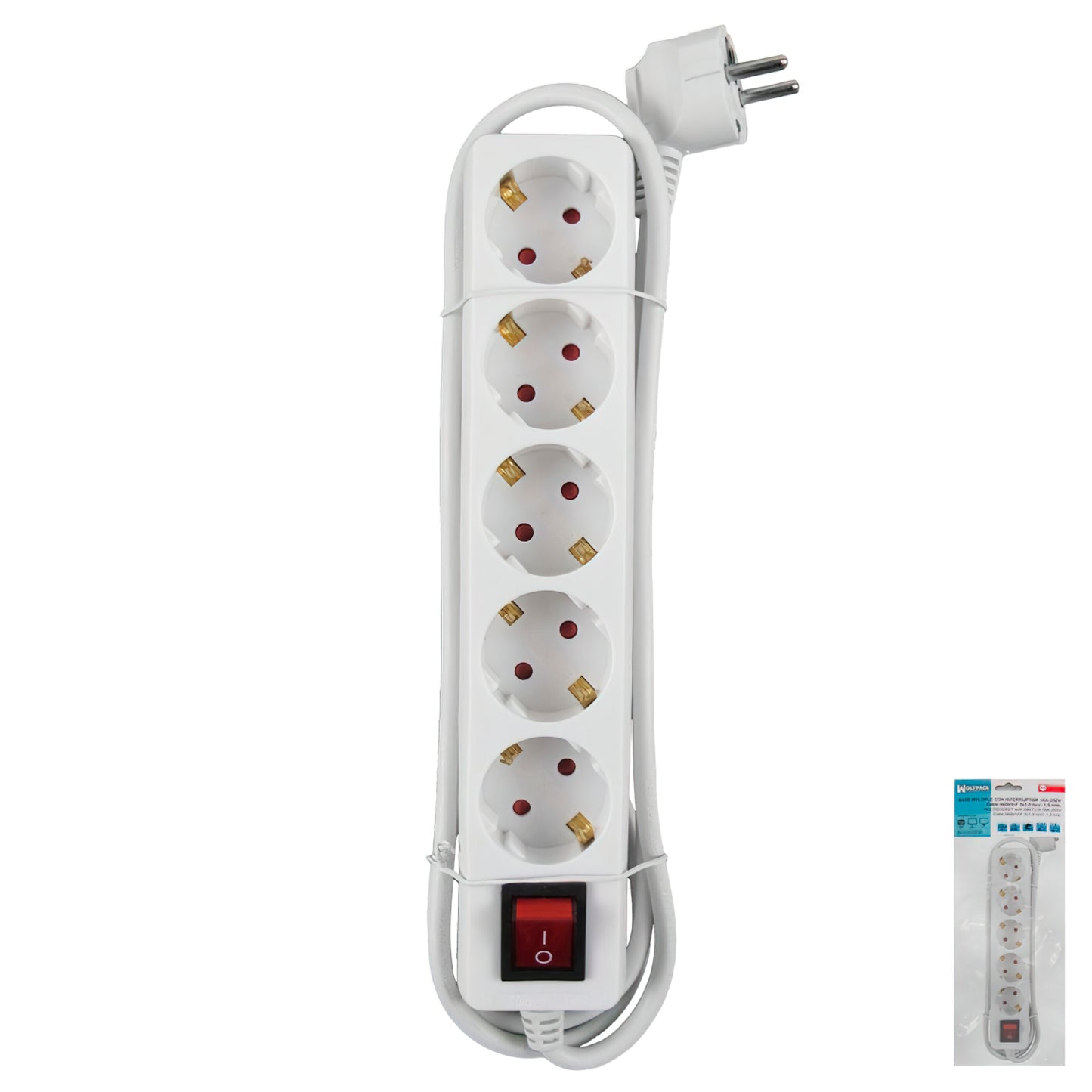 Base Multiple 5 Tomas Con Toma De Tierra Con Interruptor