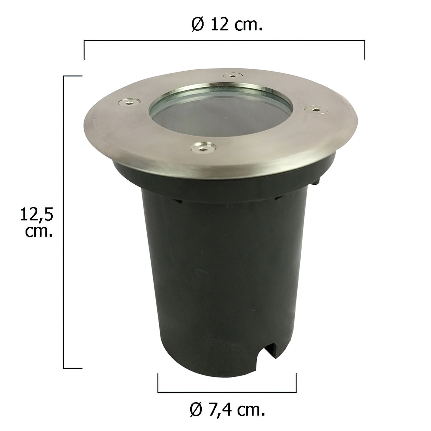 Refletor LED embutido IP54 cor de aço inoxidável