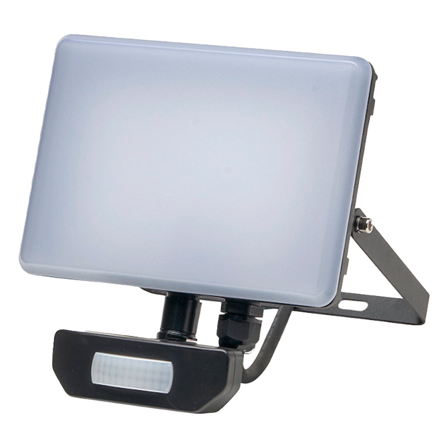 Foco Led Plano 10 Watt. 900 Lumens. Luz blanca 4000ºK Protección IP65. Cuerpo Aluminio. Con Sensor.
