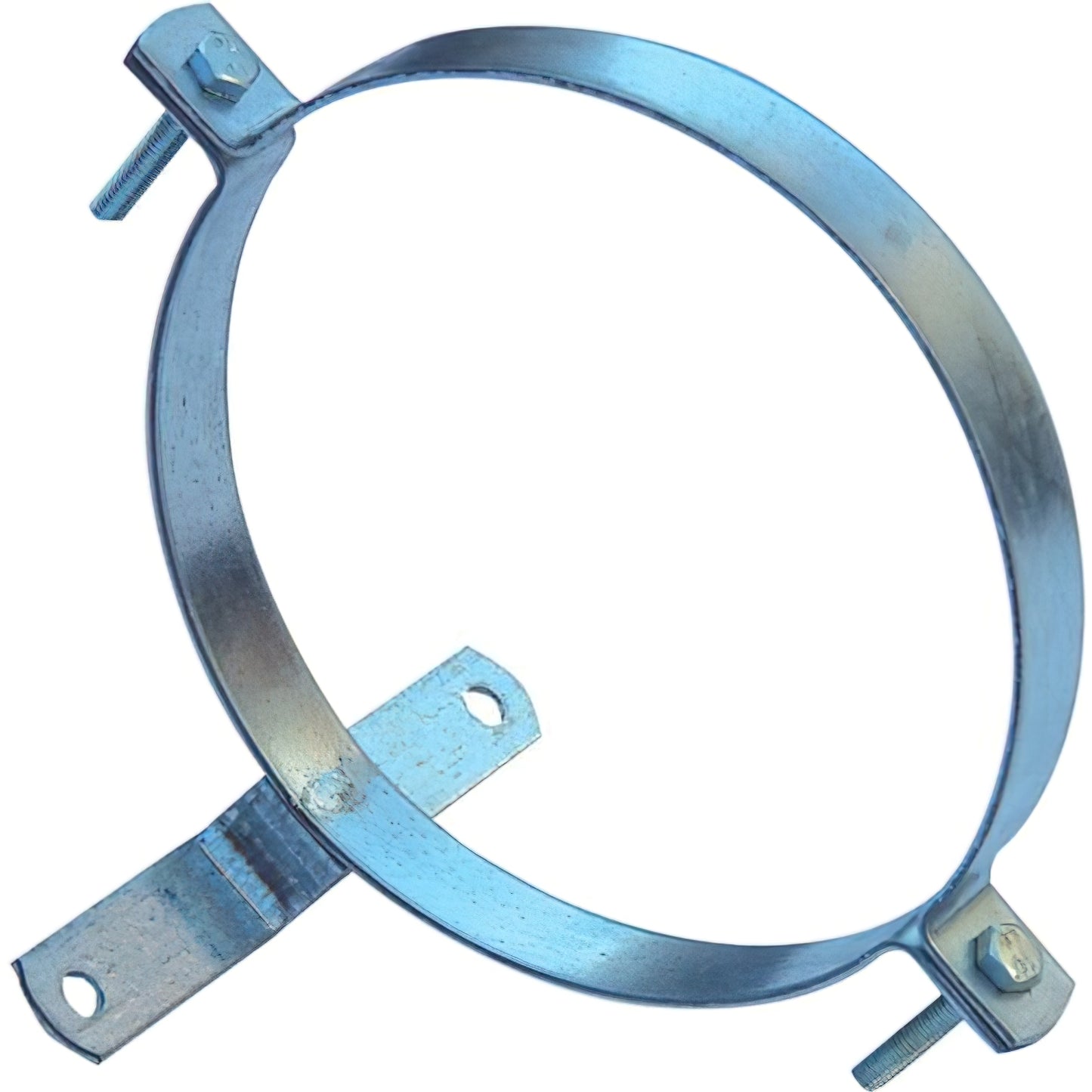 Braçadeira para Tubo de Fogão Galvanizado Com Suporte 130 mm.