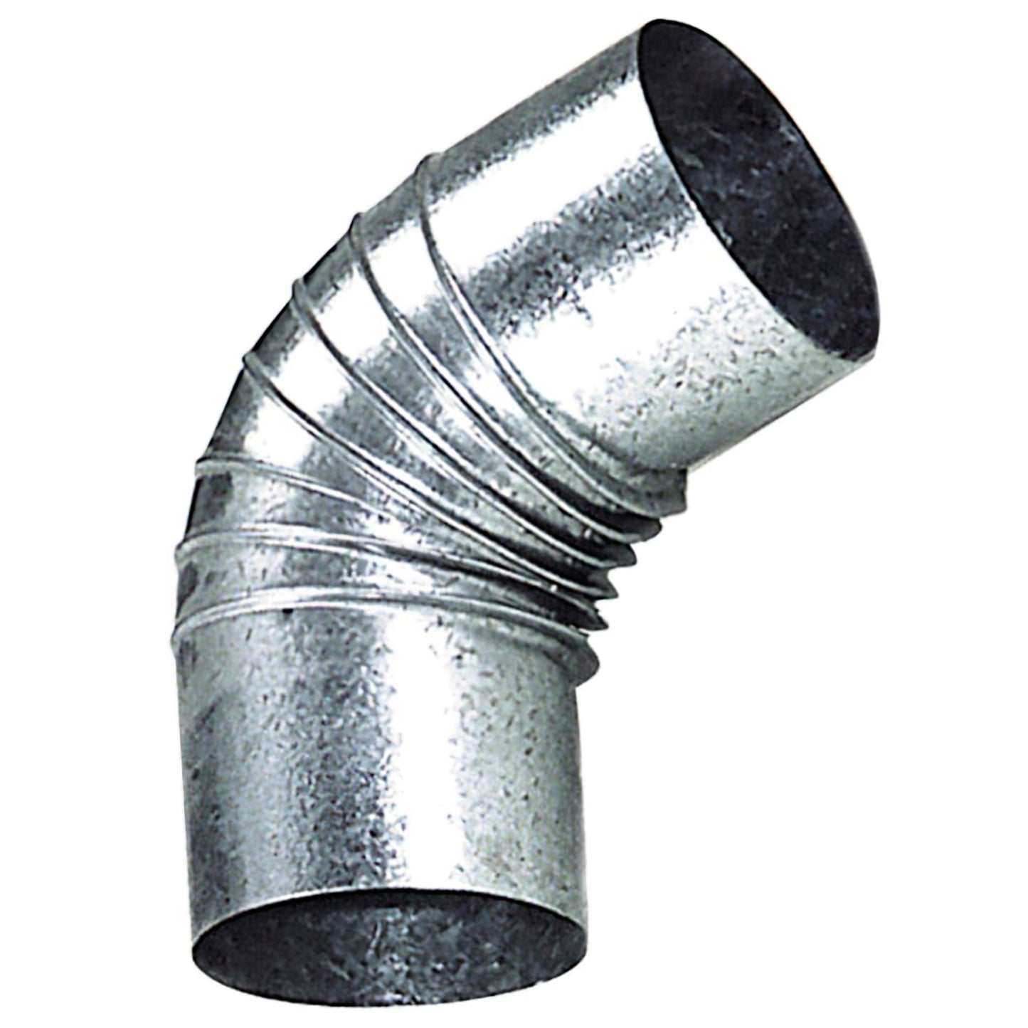 Cotovelo de Fogão Galvanizado 130 mm. 45°.