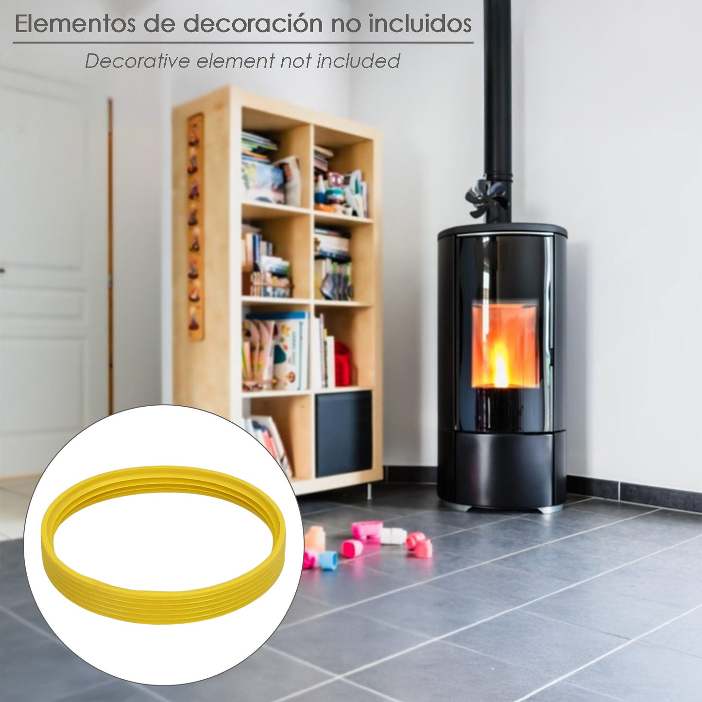 Junta Silicona Estufa Pellet Ø80 Mm.