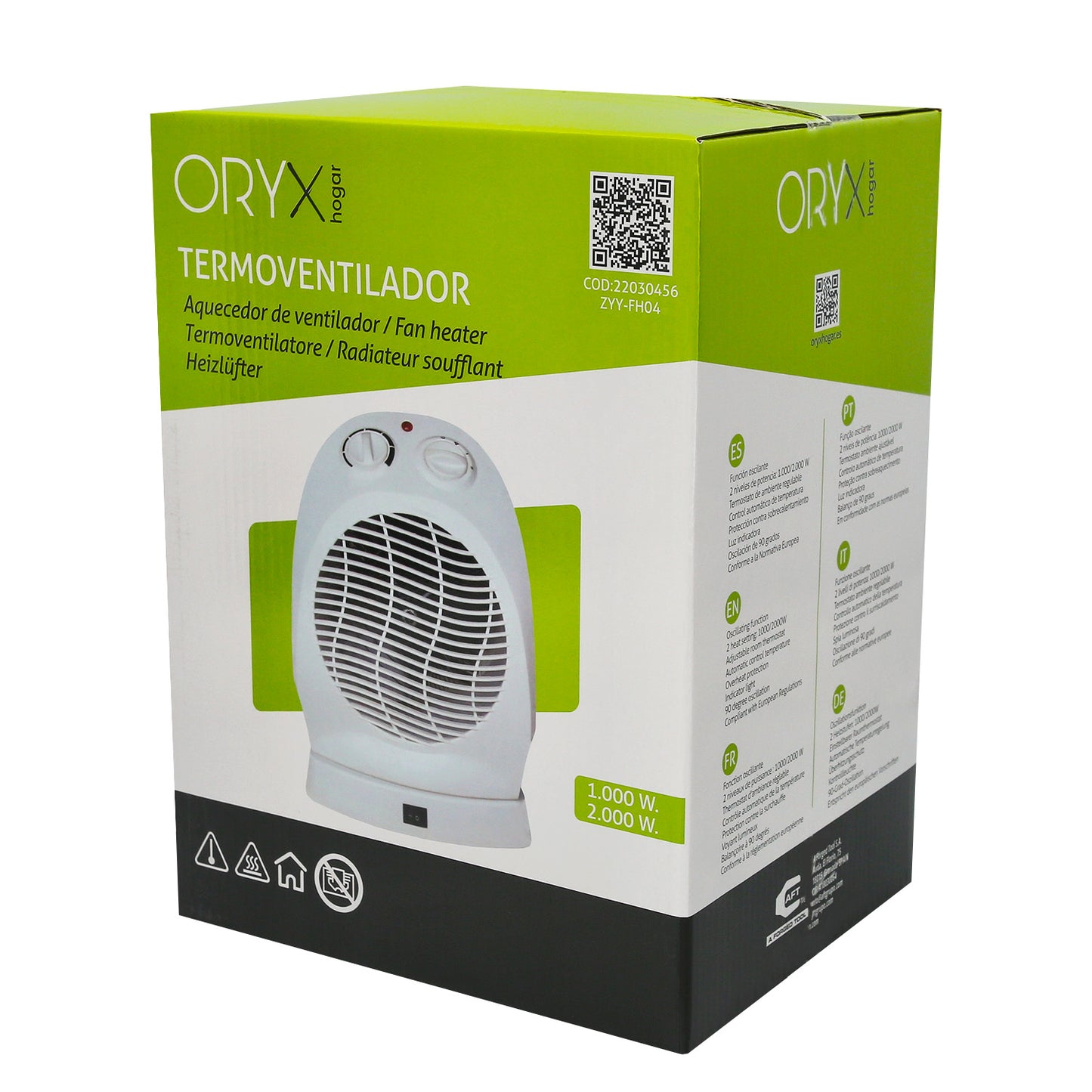 Termoventilador Oscilante 1000 / 2000w
