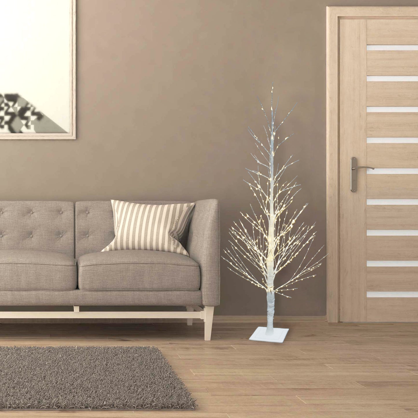 Arbol De Navidad Luces Led 120 cm. Con 460 microleds Luz Calida Apto interiores y exteriores.