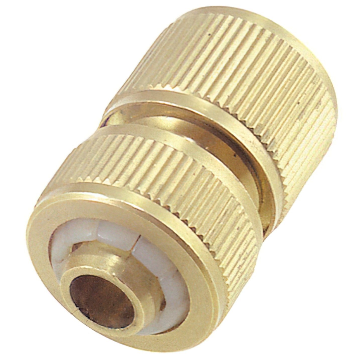 Conector Manguera Laton 3/4 Con Stop