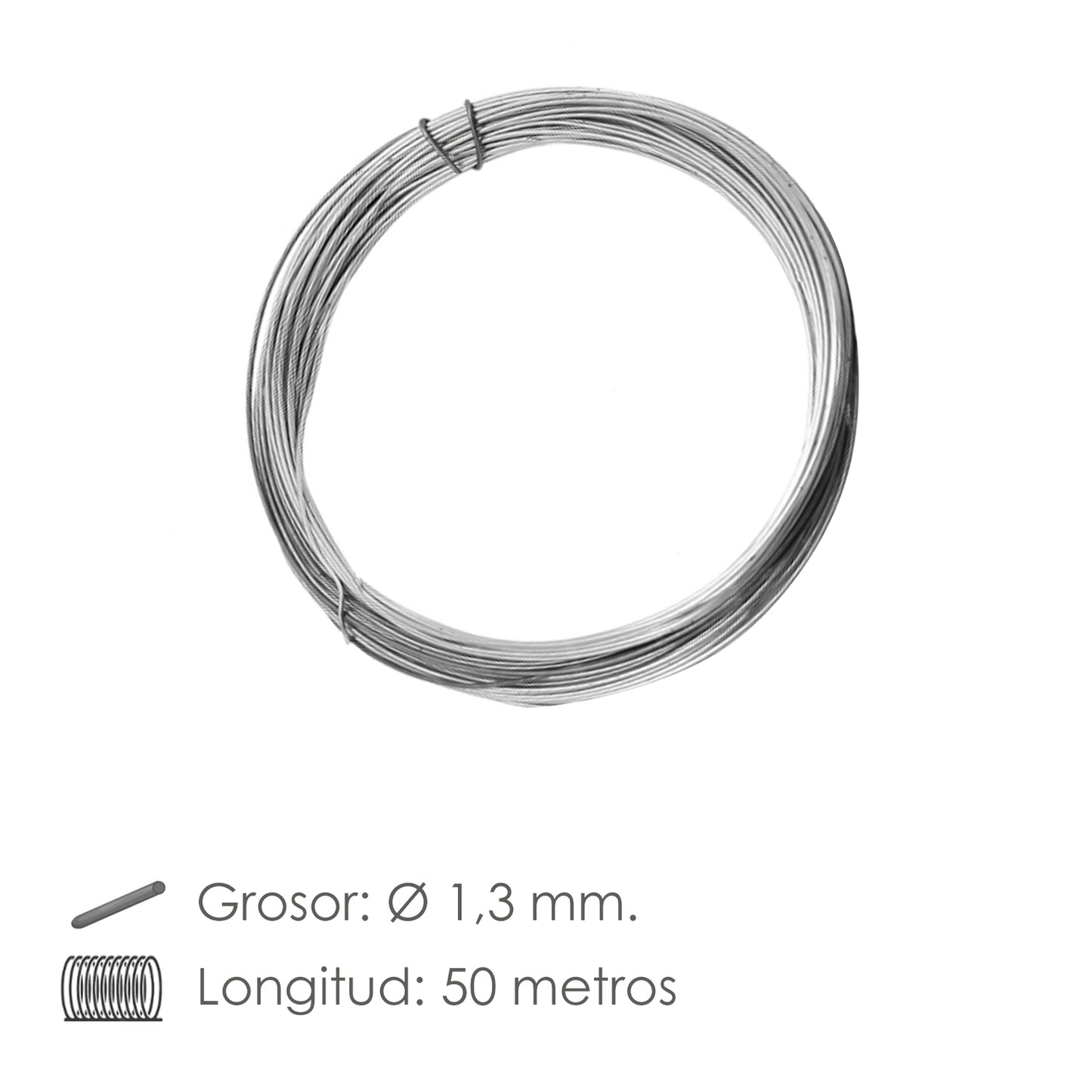 Arame Galvanizado 1,3 mm / 8 (Rolo 50 metros)