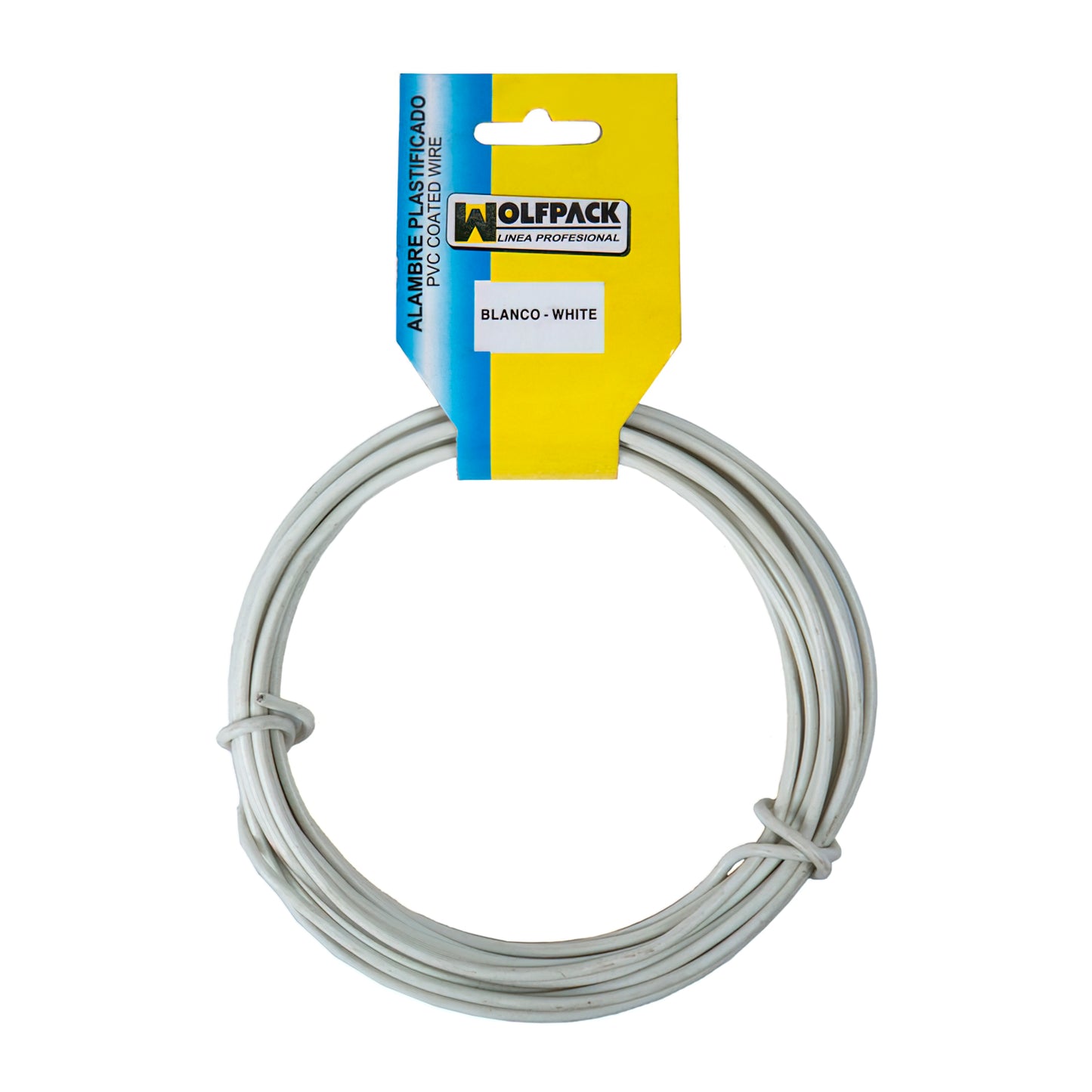 Arame Plastificado (Rolo 5 Metros) Branco Nº 16 / 2,7 mm