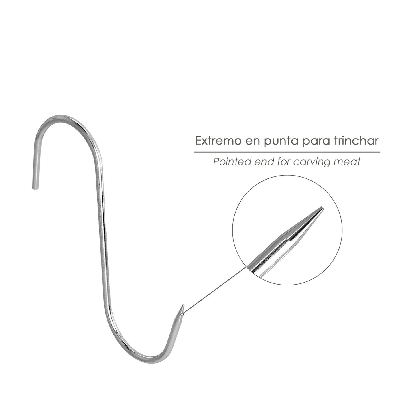 Blister 3 Ganchos Carnicero Inoxidables Nº 14