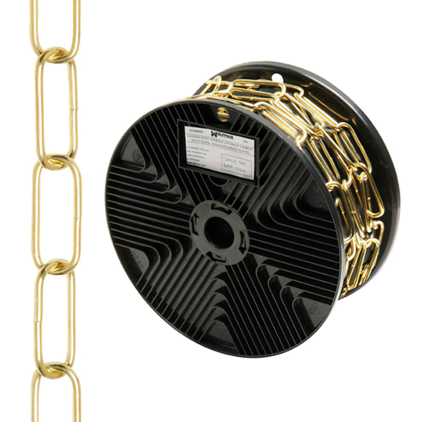 Corrente Decorativa Latão Liso 3,4x43 mm. Role 20 metros