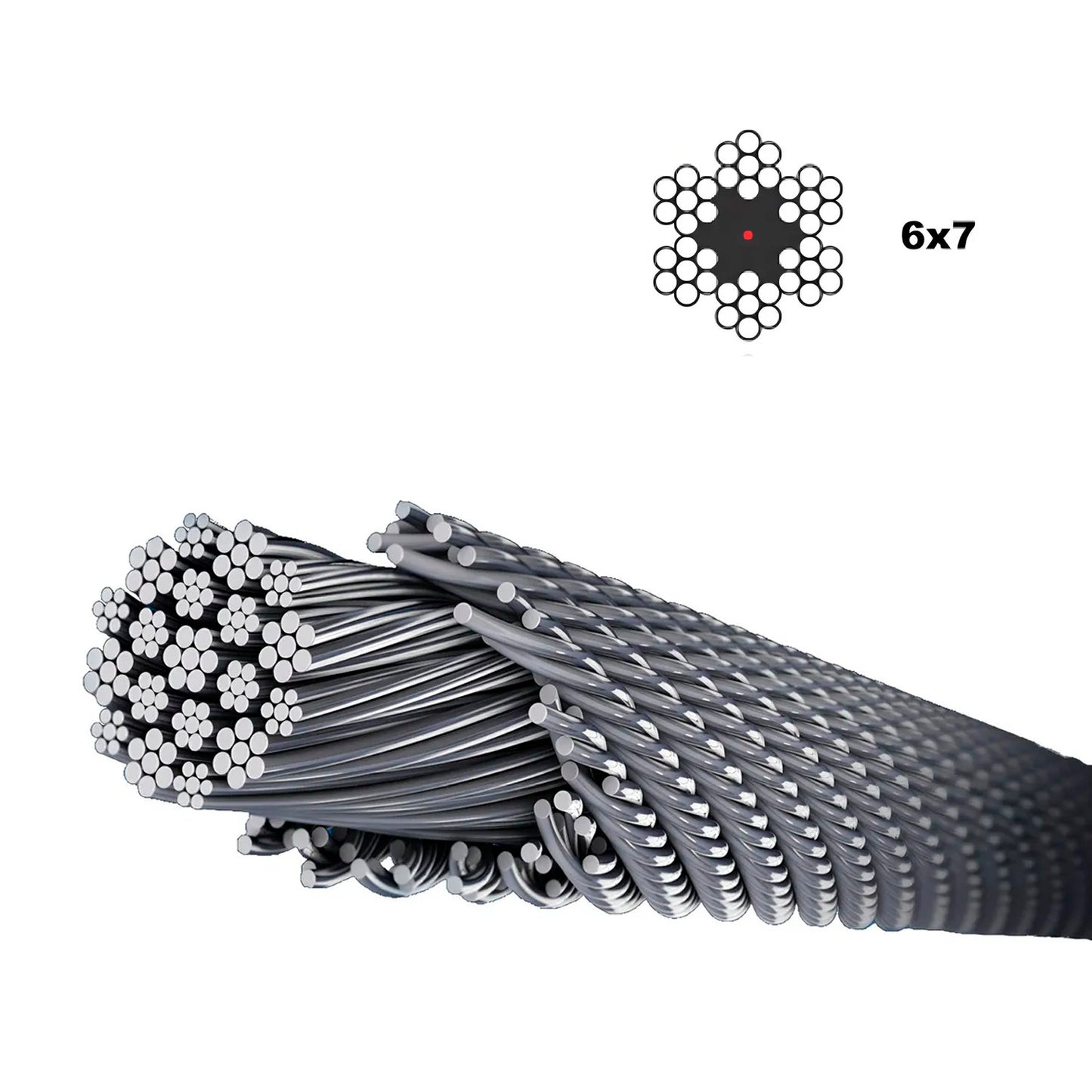 Cable Galvanizado   6 mm. (Rollo 100 Metros) No Elevacion